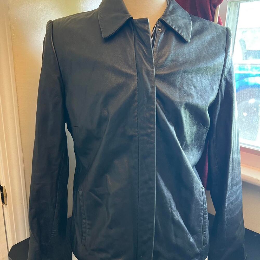 Valerie stevens black lamb leather